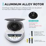 LABFISH Lab Benchtop Centrifuge Machine 2ml/5ml/10ml/15ml Capacity Test Tubes 500-5000r/min Max 3074xg RCF Timer Range,110V
