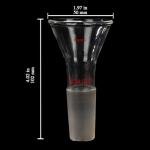 Glass Funnel,Glass Short Stem Powder Funnel with 50 mm Top Diameter and 24/40 Inner Joint Filter Funnel for Lab Hjpzrui