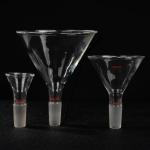 Glass Funnel,Glass Short Stem Powder Funnel with 50 mm Top Diameter and 24/40 Inner Joint Filter Funnel for Lab Hjpzrui