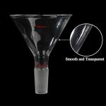 Glass Funnel,Glass Short Stem Powder Funnel with 50 mm Top Diameter and 24/40 Inner Joint Filter Funnel for Lab Hjpzrui