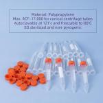 15ml Conical Centrifuge Tubes,25-Pack Sterile Polypropylene Test Tubes with Leak-Proof Screw Caps & Graduated Marks for Lab Use (15mL-25Pcs)