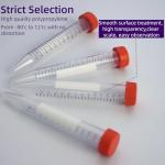 15ml Conical Centrifuge Tubes,25-Pack Sterile Polypropylene Test Tubes with Leak-Proof Screw Caps & Graduated Marks for Lab Use (15mL-25Pcs)
