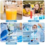 100ml Graduated Cylinder Plastic Transparent Measuring Cylinder, 2-Sided Marking Clear Plastic Cylinder Lab Cylinders Science Measuring Cylinder for Home School Laboratory Supplies(10 Packs)