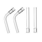 4 Pack Glass Tube Stem Set (110mm Straight & Curved),for Drying,and Experiment Applications Drying Tube