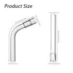 4 Pack Glass Tube Stem Set (110mm Straight & Curved),for Drying,and Experiment Applications Drying Tube