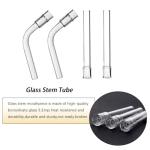 4 Pack Glass Tube Stem Set (110mm Straight & Curved),for Drying,and Experiment Applications Drying Tube