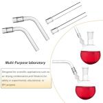 4 Pack Glass Tube Stem Set (110mm Straight & Curved),for Drying,and Experiment Applications Drying Tube