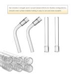 4 Pack Glass Tube Stem Set (110mm Straight & Curved),for Drying,and Experiment Applications Drying Tube