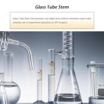 4 Pack Glass Tube Stem Set (110mm Straight & Curved),for Drying,and Experiment Applications Drying Tube