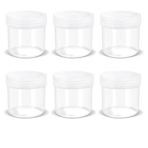 ASEVAT 3.4 oz Wide Mouth Lab Reagent Bottles, Laboratory Grade Chemical Container, Sealed Leak-proof Translucent HDPE Bottle, Pill Bottle, Water Sample Jars(6 Pcs)