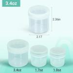 ASEVAT 3.4 oz Wide Mouth Lab Reagent Bottles, Laboratory Grade Chemical Container, Sealed Leak-proof Translucent HDPE Bottle, Pill Bottle, Water Sample Jars(6 Pcs)