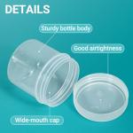 ASEVAT 3.4 oz Wide Mouth Lab Reagent Bottles, Laboratory Grade Chemical Container, Sealed Leak-proof Translucent HDPE Bottle, Pill Bottle, Water Sample Jars(6 Pcs)