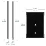 FunChem Heavy-Duty Lab Stand with Electroplated Steel Rod & Cast Iron Base, Stable Support for Laboratory Equipment