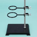 FunChem Heavy-Duty Lab Stand with Electroplated Steel Rod & Cast Iron Base, Stable Support for Laboratory Equipment