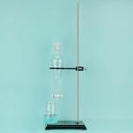 FunChem Heavy-Duty Lab Stand with Electroplated Steel Rod & Cast Iron Base, Stable Support for Laboratory Equipment