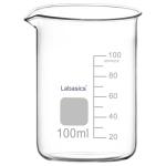 Labasics Glass Beaker, 1 Pack Borosilicate Glass Graduated Low Form Griffin Beaker with Pouring Spout Lab Beaker, 100 ml, High Temperature Resistance, Laboratory use