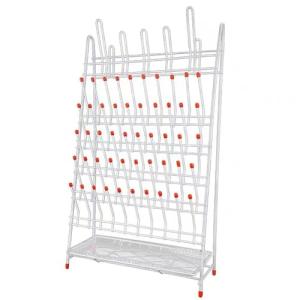 Heytaful Lab Drying Rack 55 Pegs Lab Glassware Rack Steel Wire Glassware Drying Rack Free-Standing Tube Drying Draining Rack for School Laboratory Utensils (55 pegs)