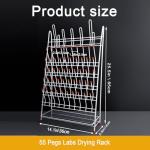 Heytaful Lab Drying Rack 55 Pegs Lab Glassware Rack Steel Wire Glassware Drying Rack Free-Standing Tube Drying Draining Rack for School Laboratory Utensils (55 pegs)