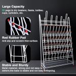 Heytaful Lab Drying Rack 55 Pegs Lab Glassware Rack Steel Wire Glassware Drying Rack Free-Standing Tube Drying Draining Rack for School Laboratory Utensils (55 pegs)