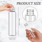 Tioncy 60 Pcs 50 ml Clear Plastic Test Tubes Gumball Tubes Plastic Vials with Caps Storage Containers for Plants, Beads Candy Powders Spices Storage Scientific Experiments Interest Cultivation