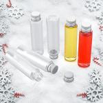 Tioncy 60 Pcs 50 ml Clear Plastic Test Tubes Gumball Tubes Plastic Vials with Caps Storage Containers for Plants, Beads Candy Powders Spices Storage Scientific Experiments Interest Cultivation