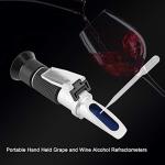 Portable Hand Held Grape and Wine Alcohol Refractometers 0 25% Vol 0 40% brixs 0 22 Baume, brixs Refractometer, brixs Refractometer, Portable Hand Held Grape and Wrefractometer Salinity Tester saltw