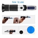 Portable Hand Held Grape and Wine Alcohol Refractometers 0 25% Vol 0 40% brixs 0 22 Baume, brixs Refractometer, brixs Refractometer, Portable Hand Held Grape and Wrefractometer Salinity Tester saltw