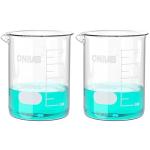 ONiLAB Scientific Griffin Low Form Glass Beaker, 2pcs Vol.1000ml, 3.3 Borosilicate Glass, Printed Graduation 13900248…