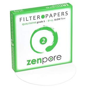 Filter Paper 12.5cm Lab Qualitative Filter Paper for Chemistry, Standard Qualitative Grade 2-Slow Flow 125mm(100 Discs)