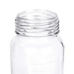 Moonetto 3 Pieces GL80 1000 mL Orange Cap Wide Mouth Graduated Round Reagent Media/Storage Lab Glass Bottle