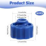 50 Pcs Syringe Tip Caps Syringe Caps No Needle Luer Lock Cap Easy Grip Syringes Tip Cap for Feeding Tubes Lab Supplies