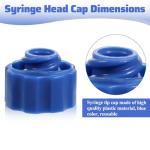 50 Pcs Syringe Tip Caps Syringe Caps No Needle Luer Lock Cap Easy Grip Syringes Tip Cap for Feeding Tubes Lab Supplies