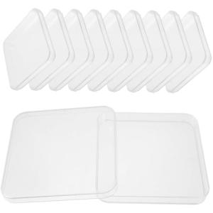 GLEAVI 10pcs Disposable Petri Dishes with Lid Small Petri Plates for Laboratory Use Transparent Plastic Culture Dish for Cell Culture and Experiments