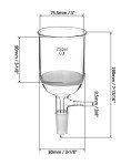 250ml Borosilicate Glass Buchner Funnel with Vacuum Tubulation