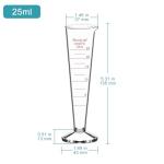 25ml Borosilicate Graduated Cylinder with Pour Spout