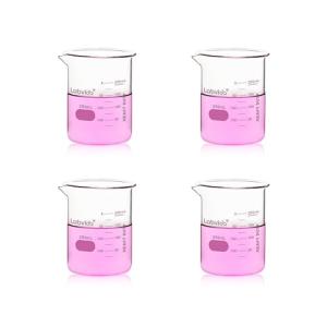 Labvida 4-Pack 250ml Thick Glass Beakers