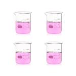 Labvida 4-Pack 250ml Thick Glass Beakers