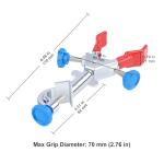Stonylab Mini 2-Prong Swivel Clamp with Boss Head