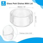 35mm Borosilicate Glass Petri Dishes with Lids - 5 Pack