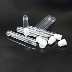 50 Plastic Test Tubes with Rack and Caps