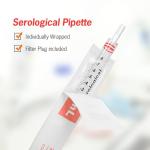 25ml Disposable Sterile Serological Pipettes, 100 Pack