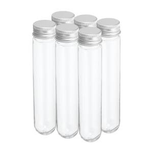 80ml Plastic Test Tubes with Screw Caps - 6 Pack