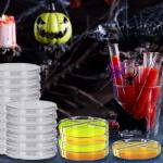 60 Pcs Sterile Plastic Petri Dishes with Lids