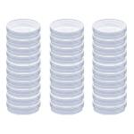30 Pack Thick Plastic Petri Dishes with Lids