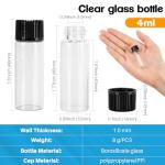 30PCS 4ml Clear Glass Vials with Screw Caps