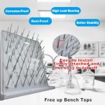 YTFLOT Wall-Mount Lab Drying Rack with 52 Pegs