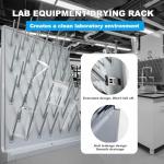 YTFLOT Wall-Mount Lab Drying Rack with 52 Pegs