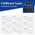 9-Piece Precision ESD Anti-Static Tweezers Set