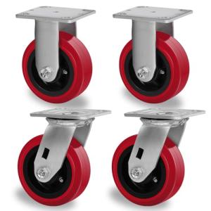 Heavy Duty Polyurethane Caster Wheel Set of 4