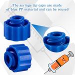350 Pcs Blue Syringe Tip Caps for Labs